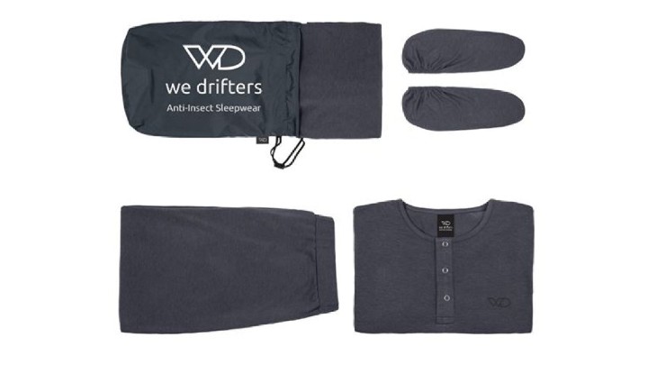 La mejor tecnología para acampar: conjunto de ropa de dormir anti-insectos We Drifters