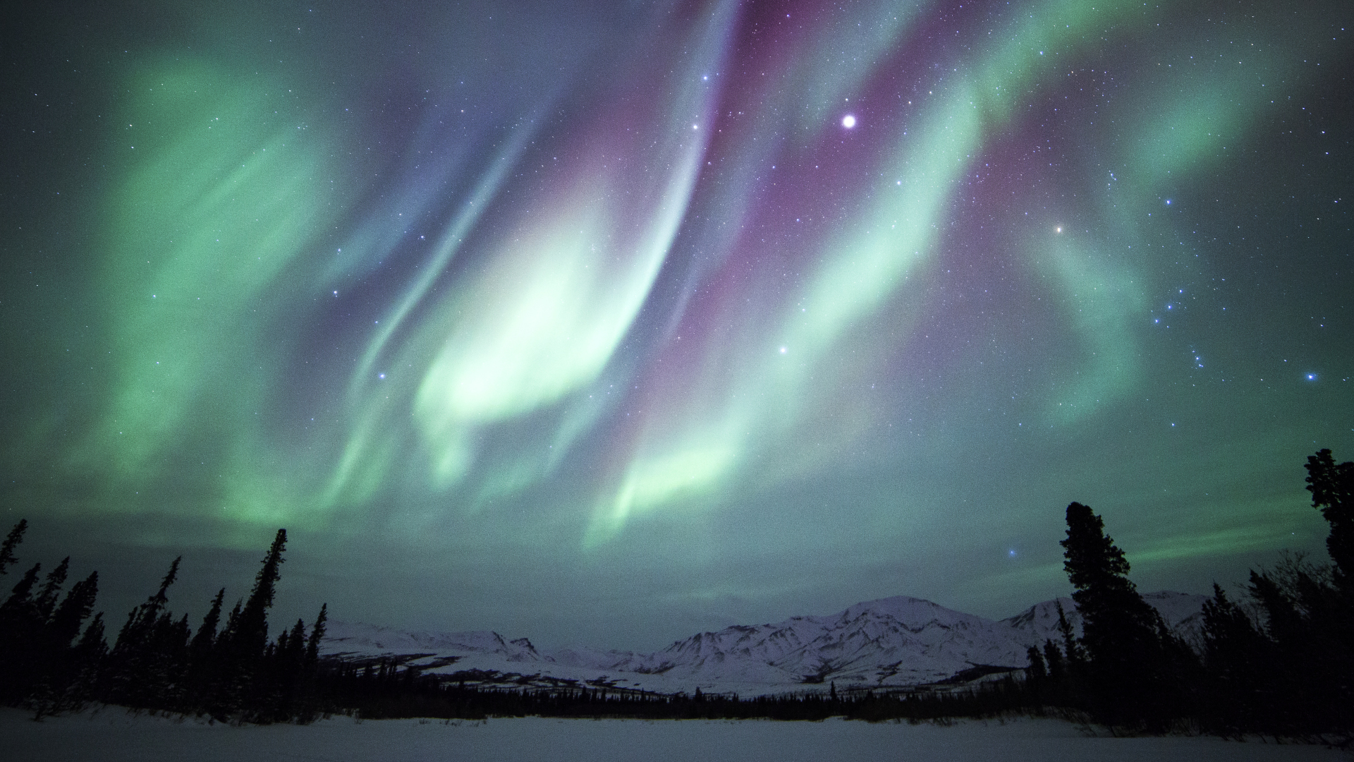La aurora boreal sobre Denali