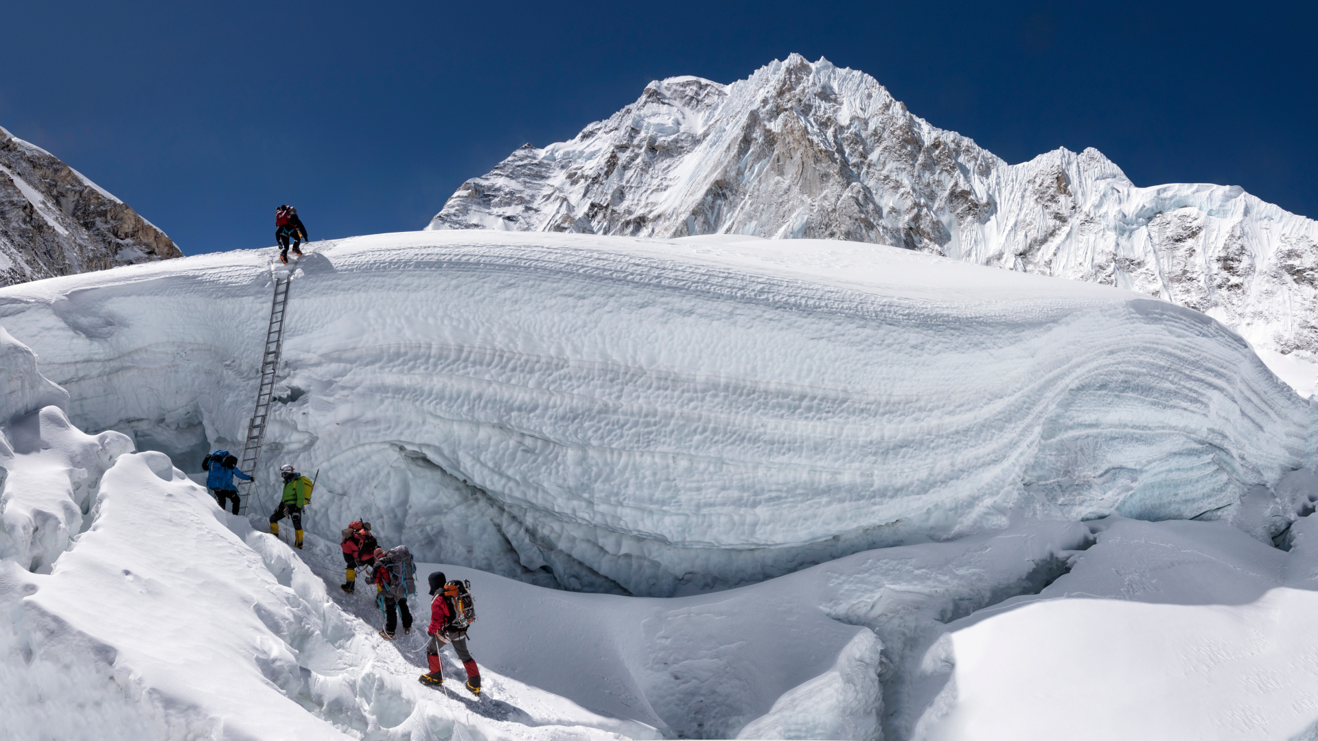 Escaladores en el Monte Everest